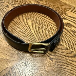 Men's Coach Black cowhide Leather Belt with brass buckle. 36”. Made in Costa Ric